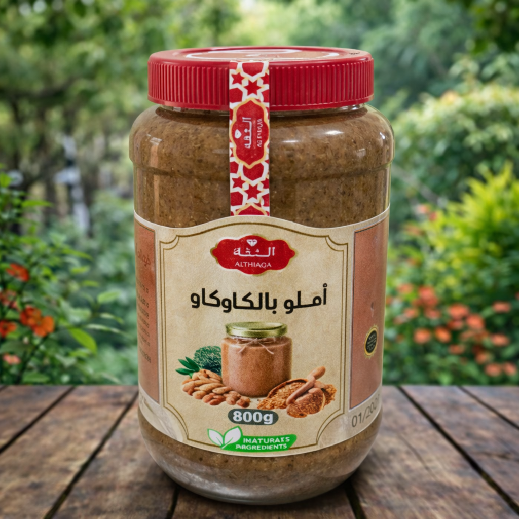 أملو بالكاوكاو وزريعة الكتان وزيت الزيتون والعسل الحر (kg 1/2kg1)